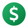 Dólar americano circulado icon