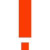 A punctuation mark indicating an exclamation symbol icon