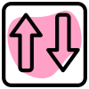 Both way direction traffic incoming and outgoing direction icon