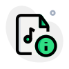 Information of the music meta-data isolated on a white background icon