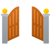 Puerta principal abierta icon