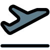 Departure of flight on a planned time icon
