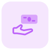 Cash payment method at restaurant expenses layout icon