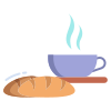 Tea And French Bread icon