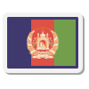 아프가니스탄 국기가 둥근 모양 icon