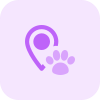 Location of animal Hospital isolated on a white background icon