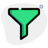 Funnel filter sorting tool for optimized results icon