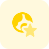 Favorite website over the internet been bookmark with star Logotype icon