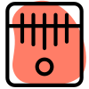 Kalimba Music device with a piano like shape icon