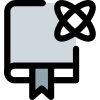 白い背景に分離されたブックマーク付きの外部の科学の本ライブラリいっぱいのタルリビボ icon