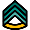 Lieutenant colonel triple stripe insignia on official uniform icon