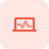 Laptop computer to generate the ECG result of a patient icon