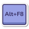 Alt+F8 键 icon