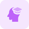 Graduate student studying about grad studies syllabus icon