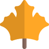Autumn maple leaf fall used as decorative art of thanksgiving icon
