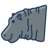 Hippopotamus icon