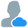 Cloud Computing male user profile for job portfolio website icon
