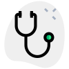 Stethoscope to measure the heart rate and sound inside chest for precise diagnosis icon