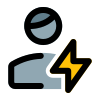 Flash logotype used for profile pictures as a indication of energized icon