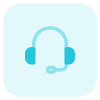 Professional headphones for telecalling another chat support device icon