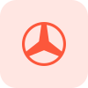 Mercedes-Benz is a german global automobile brand known for luxury vehicles icon