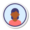 User Female Circle Skin Type 3 icon