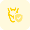 Good heart health with a defense mechanism isolated on a white background icon