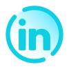 LinkedIn rodeado de círculo icon