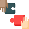 Hands Holding Puzzles icon