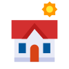 房子上的太阳 icon