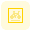 School trespassing especially kids bike road signal icon