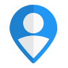 Map location pin for user working remotely icon