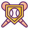 внешний-чемпионат-бейсбол-флэтиконы-линейный-цвет-плоские-значки-3 icon