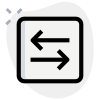Arrows in opposite direction isolated on a white background icon