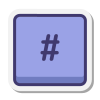 Hashtag-Taste icon