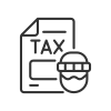 Tax evasion linear icon icon