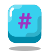 Touche hashtag icon