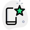 Mobile phone with star for favorite contact icon