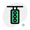 Traffic light for signaling and controlling the traffic icon