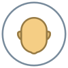 Пользователь в кружке тип кожи 4 icon