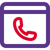 Conference calling on a web browser feature icon