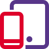 Multiple size phone screen and devices layout icon