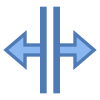 Fractionnement horizontal icon