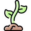 Planta sob sol icon