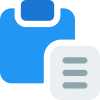 Paste the content to clipboard, computer file system. icon
