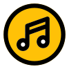 Music app for the support of multiple formats interface icon