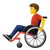 Мужчина в ручной инвалидной коляске icon