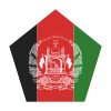 Флаг Афганистана в пятиугольнике icon