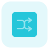 Twisted arrows for music shuffling button Interface icon