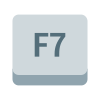 Клавиша F7 icon